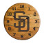 San Diego Padres Oak Barrel Clock