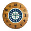 Seattle Mariners Oak Barrel Clock