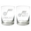 Utah Jazz 2pc Rocks Glass Set