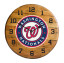 Washington Nationals Oak Barrel Clock