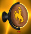 Wyoming Cowboys LED Rotating Wall Sign ~ HORSE OVA...